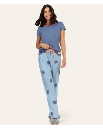 Pijama Calça Manga Curta Lua Encantada