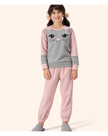 Pijama Infantil Feminino Calça Manga Longa Lua Encantada