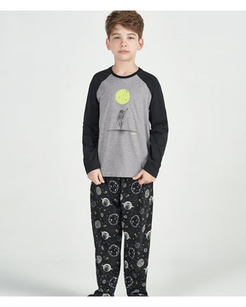 Pijama Infantil Masculino Calça Manga Longa Cor Com Amor