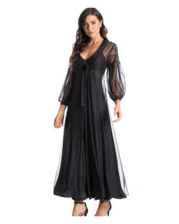 Robe Longo - Preto - Francesca - fruitdelapassion